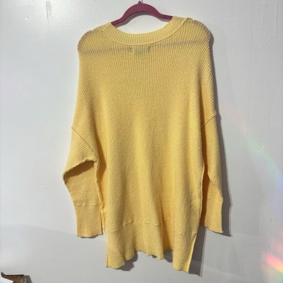 Natural Reflections Sweater Womens Size Small Yellow V Neck Long Sleeve Pullover - Picture 2 of 8